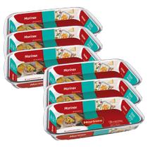 Kit 6 Assadeira Retangular 2,9L Grande Marinex