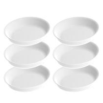 Kit 6 Assadeiras Redonda Branco Opaline Marinex 2l