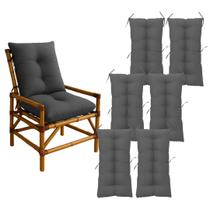 Kit 6 Assento Cadeira Futon 45x90cm Lavável Na Maquina Cores Variadas Decorativo