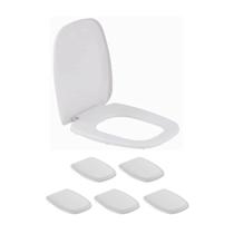 Kit 6 Assento Sanitario Like Branco Incepa - Celite Kit 6 Assento Sanitario Like Branco Incepa - Celite