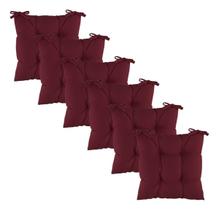 Kit 6 Assentos Almofada 4 Furos Futton Cadeira Poltrona Sofa Pallet Fitas Amarrar Futon 40x40-liso