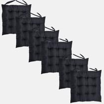 KIT 6 Assentos Almofadas Futon Cadeira Cheia Decorativa Sofá Poltrona Cama Fita Para Amarrar 40x40cm