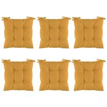 Kit 6 Assentos Futton Almofada 4 Furos De Cadeira Poltrona Futon 40x40-liso