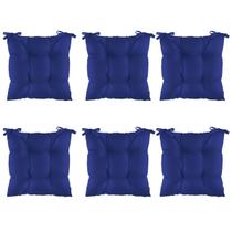 Kit 6 Assentos Futton Almofada 4 Furos De Cadeira Poltrona Futon 40x40-liso