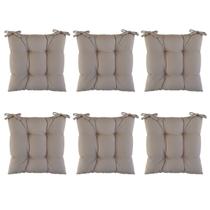 Kit 6 Assentos Futton Almofada 4 Furos De Cadeira Poltrona Futon 40x40-liso
