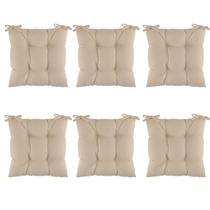Kit 6 Assentos Futton Almofada 4 Furos De Cadeira Poltrona Futon 40x40-liso
