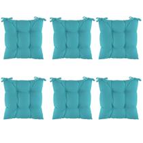 Kit 6 Assentos Futton Almofada 4 Furos De Cadeira Poltrona Futon 40x40-liso