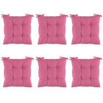 Kit 6 Assentos Futton Almofada 4 Furos De Cadeira Poltrona Futon 40x40-liso