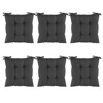 Kit 6 Assentos Futton Almofada 4 Furos De Cadeira Poltrona Futon 40x40-liso