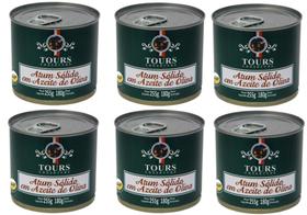 Kit 6 Atum Sólido Em Azeite De Oliva Tours Cons Lata 180g