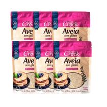 Kit 6 Aveia Flocos Finos 200g Sem Glúten Leve Croc