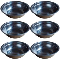 Kit 6 Bacia Tigela Em Inox 19 cm Capacidade Para 800 ml