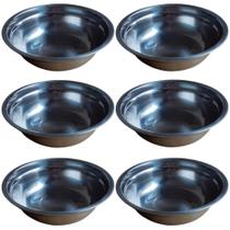 Kit 6 Bacia Tigela Em Inox 23 Cm Capacidade Para 1,3 Litros