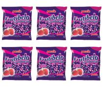 Kit 6 Bala Frutibelo Sabor Framboesa Peccin Pacote 400gr Kit 6 Bala Frutibelo Sabor Framboesa Peccin Pacote 400gr