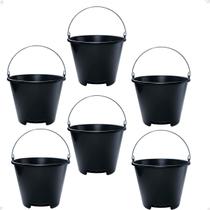 Kit 6 Balde Especial para Transporte Plástico 12L Resistente