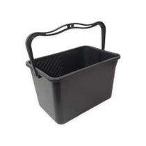 Kit 6 Balde Pintura Plástico Preto com Alça 10L - Gerplast