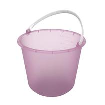 Kit 6 Balde Plástico Multi Lar Rosa Bebê 12 litros - Metasul