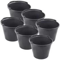 Kit 6 Balde Reforçado 12 Litros Com Alça De Plástico Profissional Kit 6 Balde Reforçado 12 Litros Com Alça De Plástico Profissional