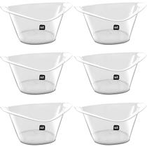 Kit 6 Baldes de Gelo Champanheira 8L Transparente 43x20cm Restaurante Hotel Bar Cerveja Vinho