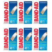 Kit 6 Band-Aid Johnson's Transparente Com 40 Unidades