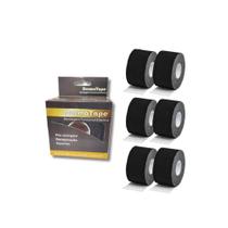 Kit 6 Bandagem Funcional Elástica Derma Tape Bioland Preta Kit 6 Bandagem Funcional Elástica Derma Tape Bioland Preta