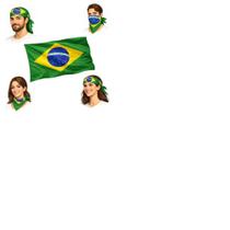 Kit 6 Bandana Lenço Copa Do Mundo Brasil Seleção 55x55