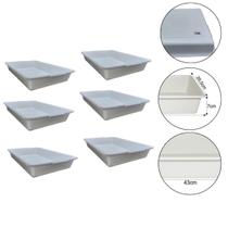 Kit 6 Bandeja Plástica Retangular 7 Lts Multiuso Organização