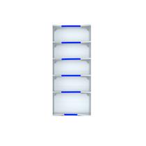 Kit 6 Bandejas Canto 202 FIT Farmacia 30/25 Branco Pe Azul