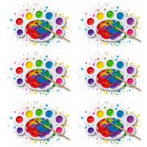 Kit 6 Bandejas De Plastico Paleta Godê 8 Cavidades Para Pinturas Tinta Aquarela Escolar Artesanato Kit 6 Bandejas De Plastico Paleta Godê 8 Cavidades Para Pinturas Tinta Aquarela Escolar Artesanato
