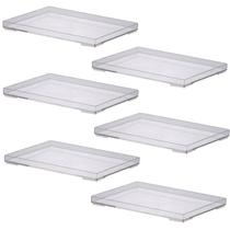 Kit 6 Bandejas Em Acrílico Cristal 25x17x2cm 1639 Paramount