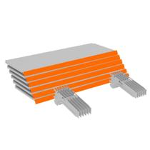 Kit 6 Bandejas Gondola FIT 40 Branco 6X 30x90 Pe Laranja