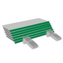 Kit 6 Bandejas Gondola FIT 40 Branco 6X 30x90 Pe Verde