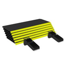 Kit 6 Bandejas Gondola Ponta FIT 40 Preto 6X 30x78 Pe Amarelo