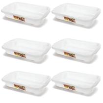 Kit 6 Bandejas Organizadoras Multiuso 3 Litros Em Plástico