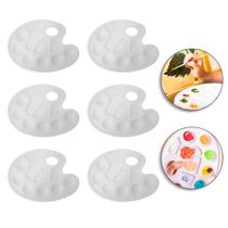 Kit 6 Bandejas Paleta Godê Para Pinturas Tinta Aquarela Escolar Artesanato