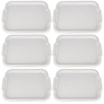 Kit 6 Bandejas para Servir de Plástico 39x28cm Restaurante Fast Food Buffet Cinquetti
