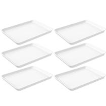 Kit 6 Bandejas Plásticas Brancas 32x23cm Coza Servir Hamburguer Restaurantes Uno Kit 6 Bandejas Plásticas Brancas 32x23cm Coza Servir Hamburguer Restaurantes Uno