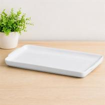 Kit 6 Bandejas Retangulares Porcelana Branca 35cm Tartine Atlas