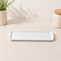 Kit 6 Bandejas Retangulares Porcelana Branca 41cm Tartine Rocambole Atlas