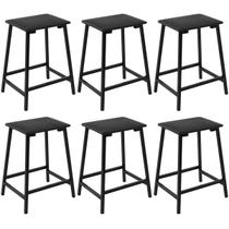 Kit 6 Banquetas Baixas Balcão Bancada Reforçada Para Cozinha Bar Lanchonete Gourmet Kit 6 Banquetas Baixas Balcão Bancada Reforçada Para Cozinha Bar Lanchonete Gourmet