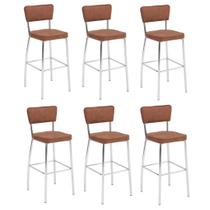 Kit 6 banquetas haidê gourmet para bancada-assento facto fendi Kit 6 banquetas haidê gourmet para bancada-assento facto fendi