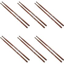 Kit 6 Baqueta 5B Jatobá Ponta Madeira Spanking