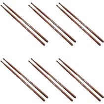 Kit 6 Baqueta 5B Jatobá Ponta Madeira Spanking