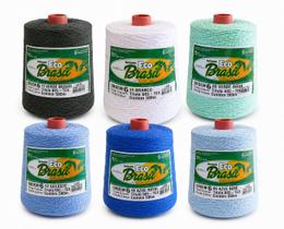 Kit 6 Barbantes Eco Brasil Soberano Fio 6 700g para Crochê e Artesanato