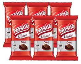 kit 6 Barra de Chocolate Diet Nestlé Classic 25g kit 6 Barra de Chocolate Diet Nestlé Classic 25g