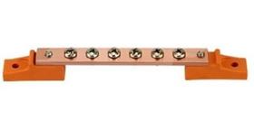 Kit 6 Barra De Cobre Eletrolítico Neutro/Terra 6 Parafusos Kit 6 Barra De Cobre Eletrolítico Neutro/Terra 6 Parafusos