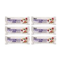 KIT 6 BARRA DE PROTEINA 20G CHOCOLATE BRANCO FRUTAS VERMELHAS DUX 60g