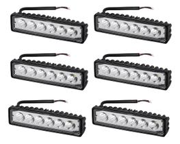 Kit 6 Barra Farol Auxiliar Milha Led Foco 30º Off Road 18w Kit 6 Barra Farol Auxiliar Milha Led Foco 30º Off Road 18w