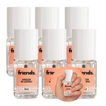 Kit 6 Base de Esmalte Fortalecedora Unhas Fracas Quebradiças Ninguém me Quebra Friends 9ml Kit 6 Base de Esmalte Fortalecedora Unhas Fracas Quebradiças Ninguém me Quebra Friends 9ml