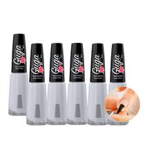 Kit 6 Base de Esmalte para Unhas Fosca Incolor Guga 103 8ml